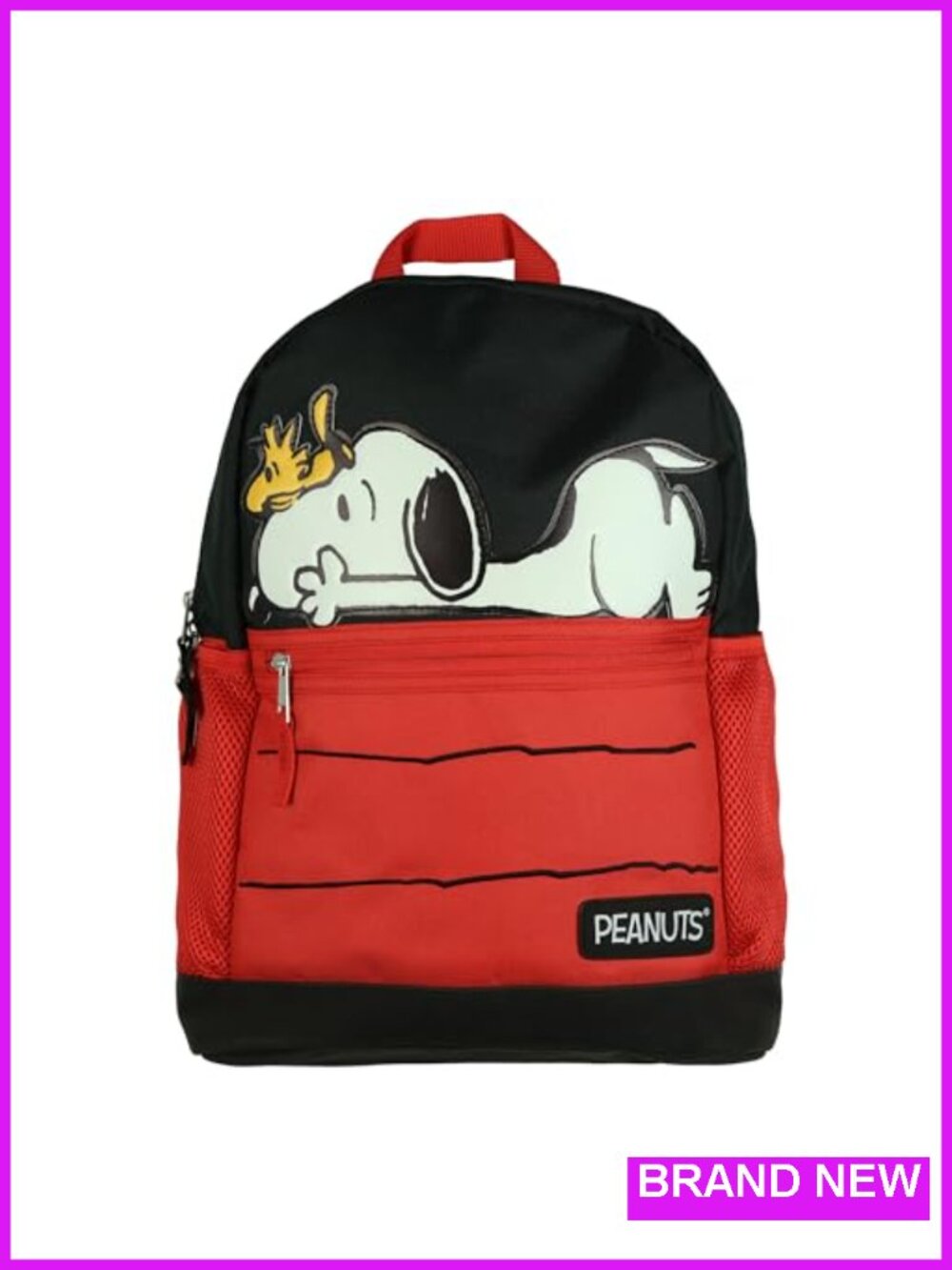 Peanuts Snoopy Woodstock Red Dog House Backpack 16" Tech Sleeve Padded Straps